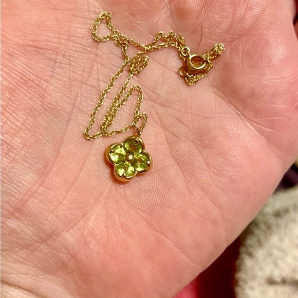 Peridot 14k bracelet/ankle bracelet - Picture 5 of 7